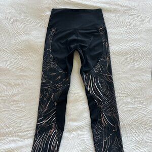 NIKE DRY-FIT Women’s Mid-Rise 7/8 Pocket Running leggings Size XS Pink Black